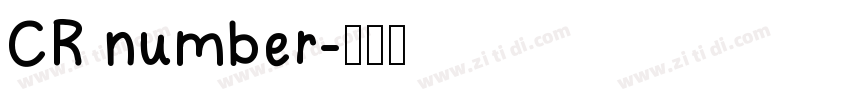 CR number字体转换